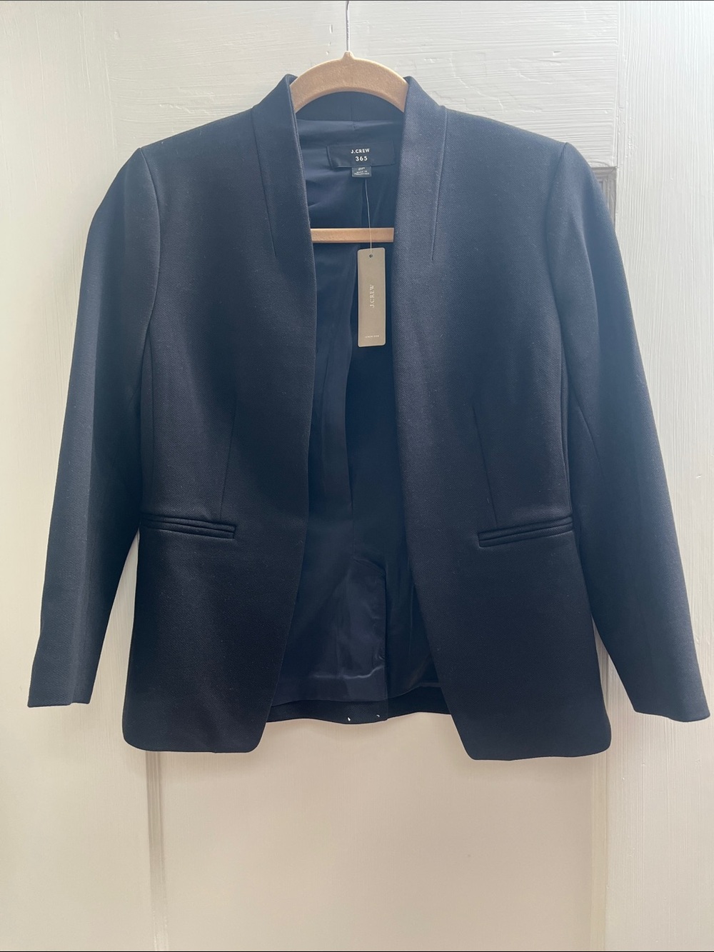 J Crew Black Open-Front Women's Blazer Size 2P